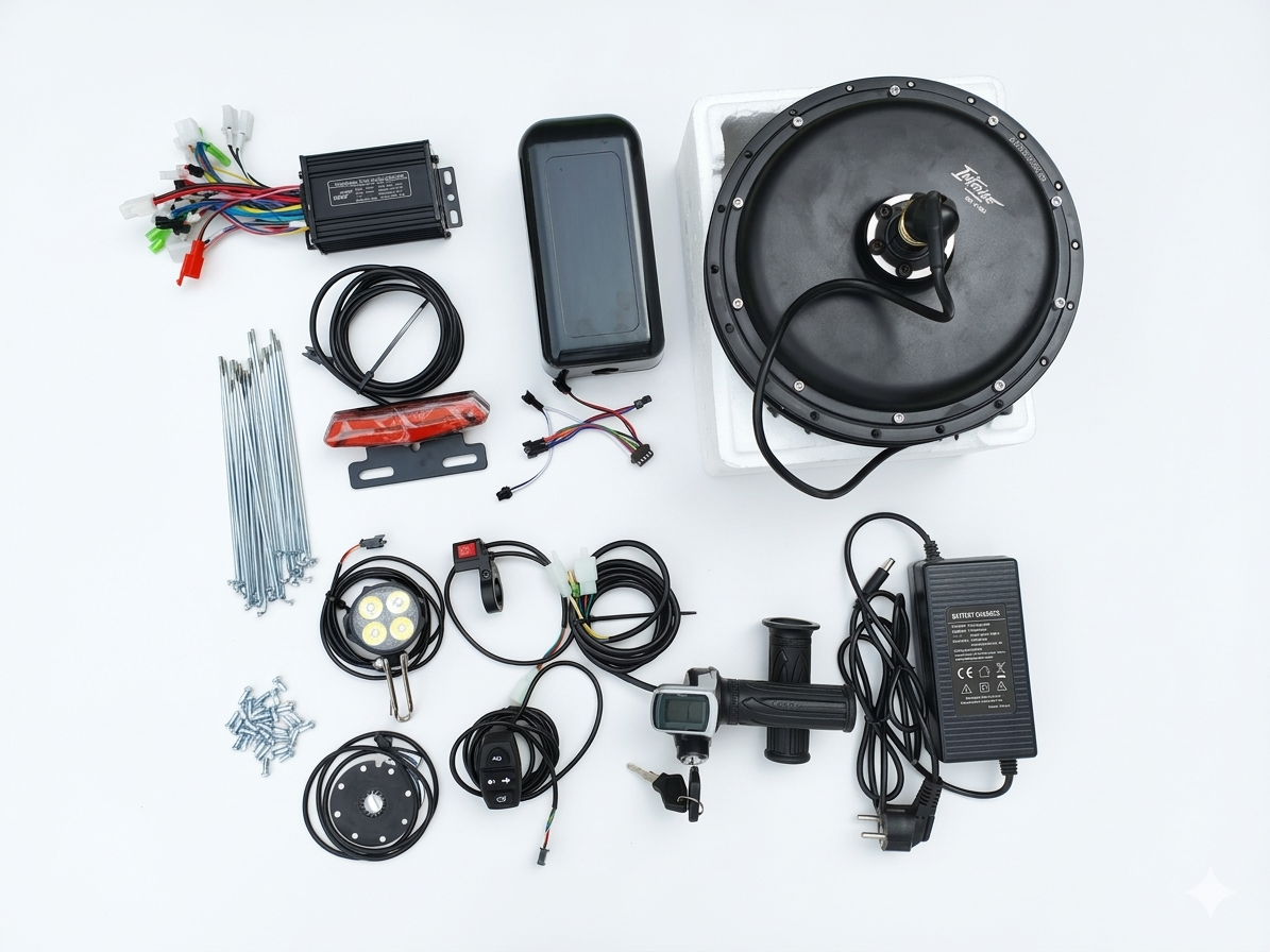 350W 36V/48V Dual Band Gearless Hub Motor Full Conversion Kit for Electric Cycle